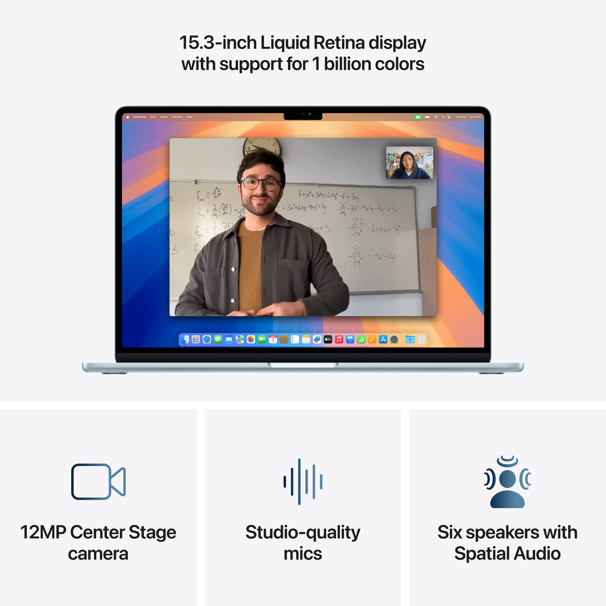15-Inch MacBook Air: Apple M4 Chip with 10-Core CPU and 10-Core GPU, 16GB, 512GB SSD - Sky Blue