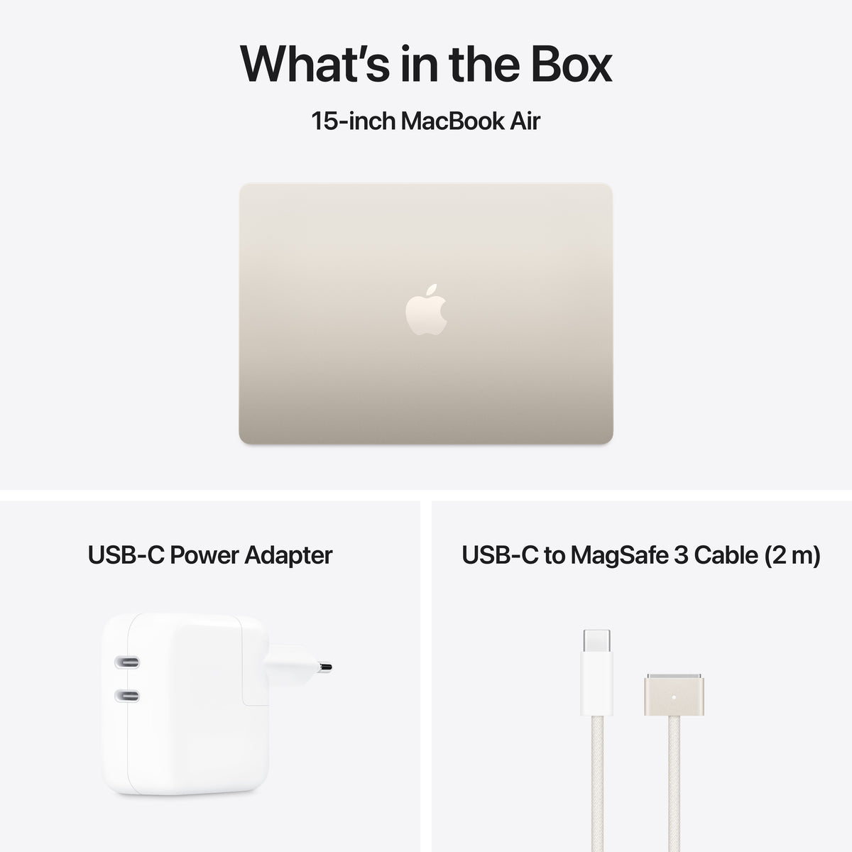 15-Inch MacBook Air: Apple M4 Chip with 10-Core CPU and 10-Core GPU, 16GB, 512GB SSD - Starlight