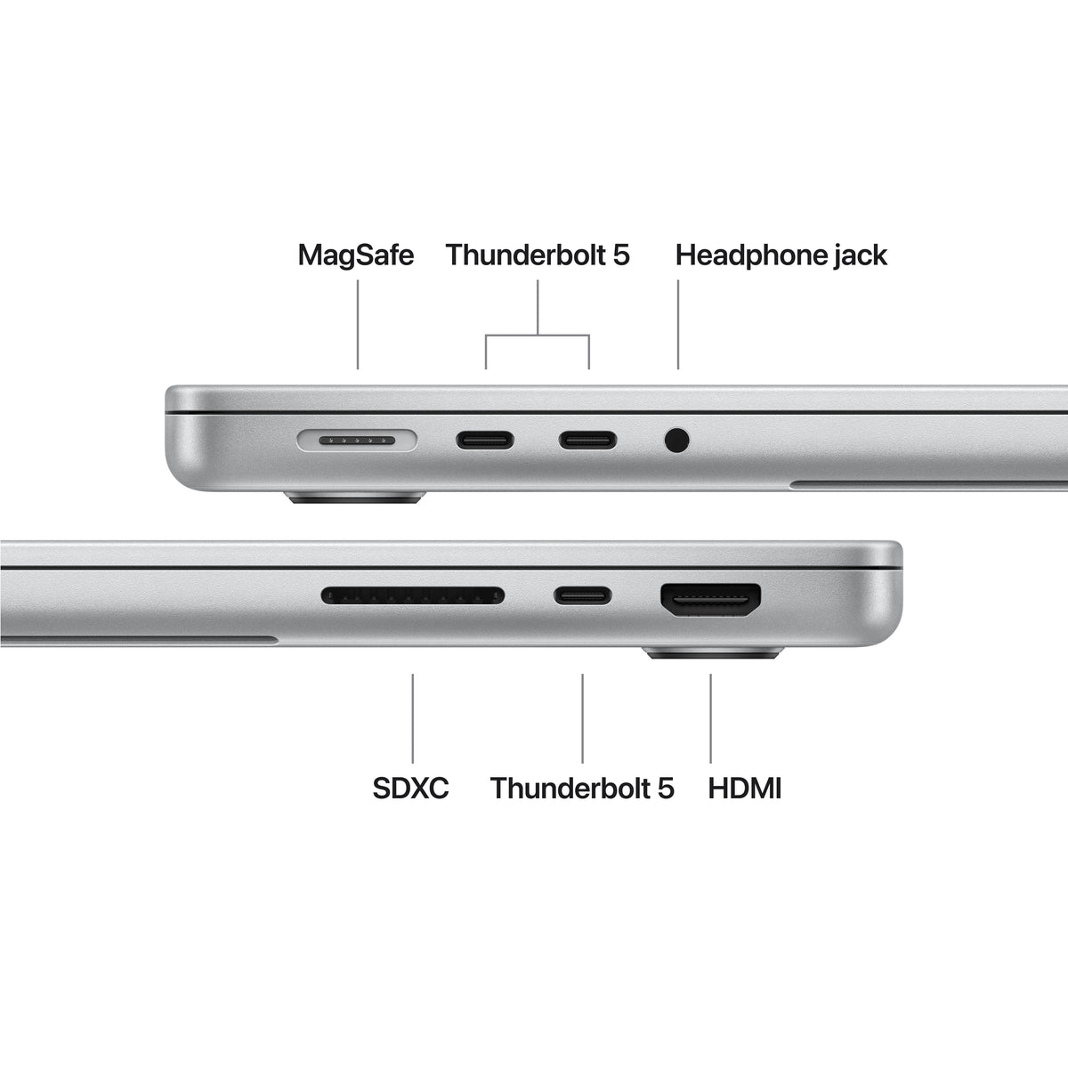 14-inch MacBook Pro: Apple M5 Pro chip with 15‑CORE CPU and 16‑CORE GPU, 24GB, 1TB SSD - Silver
