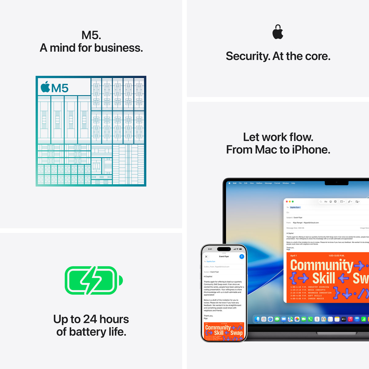 14-inch MacBook Pro: Apple M5 CHIP with 10‑CORE CPU and 10‑CORE GPU, 32GB, 1TB SSD - Silver