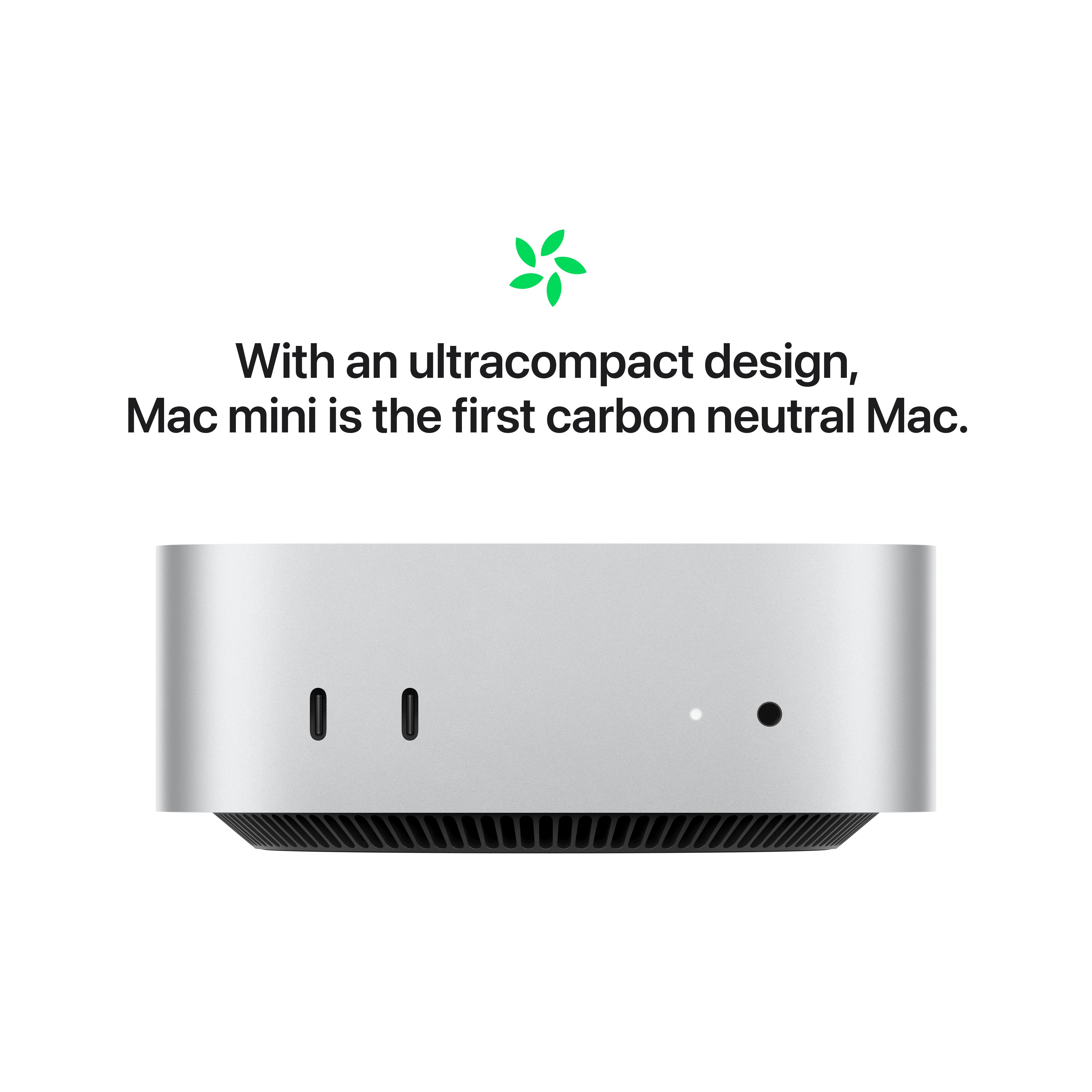 Mac mini: Apple M4 chip with 10‑core CPU and 10‑core GPU, 16GB