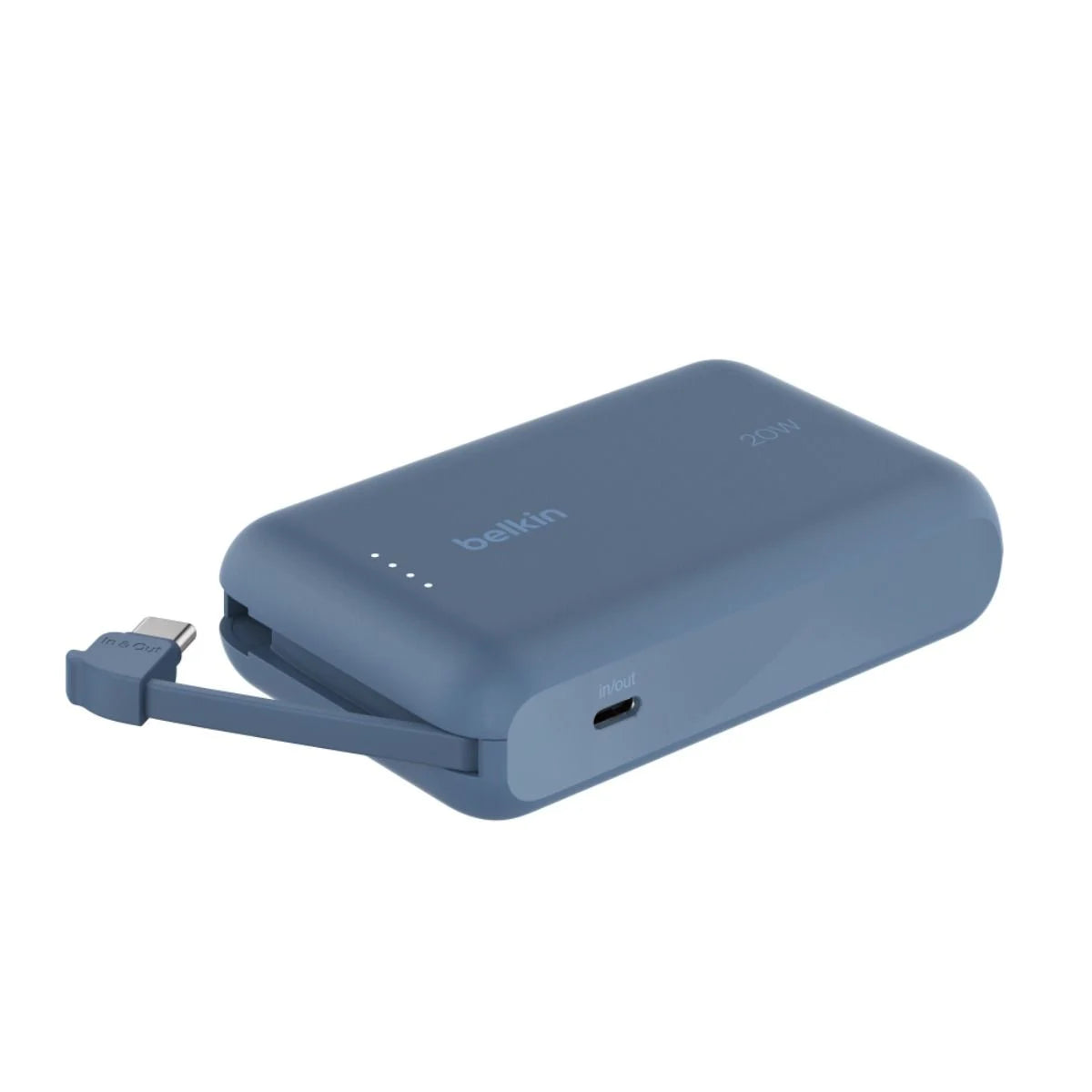 Belkin 10 000 mAh 20W Power Bank with USB-C Integrated Cable and USB-C port - Blue