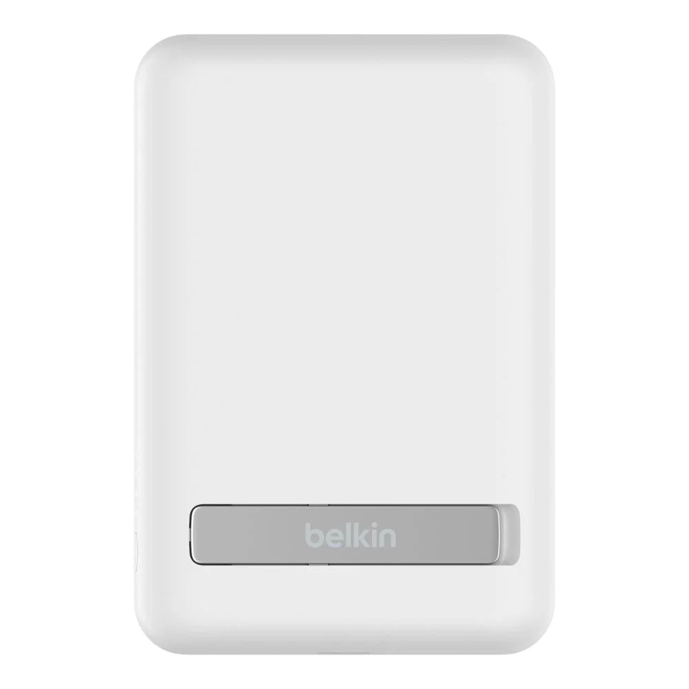 Belkin 5K Magnetic Wireless 5000mAh Power Bank + Kick Stand - White