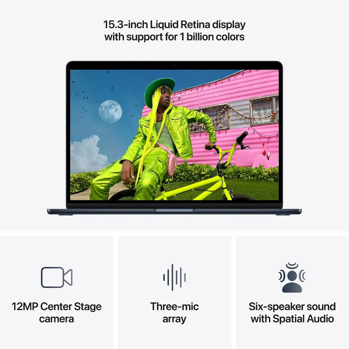 MacBook Air 15-inch |Apple M5 chip | 10‑core CPU AND 10‑core GPU | 16GB 1TB SSD - Midnight