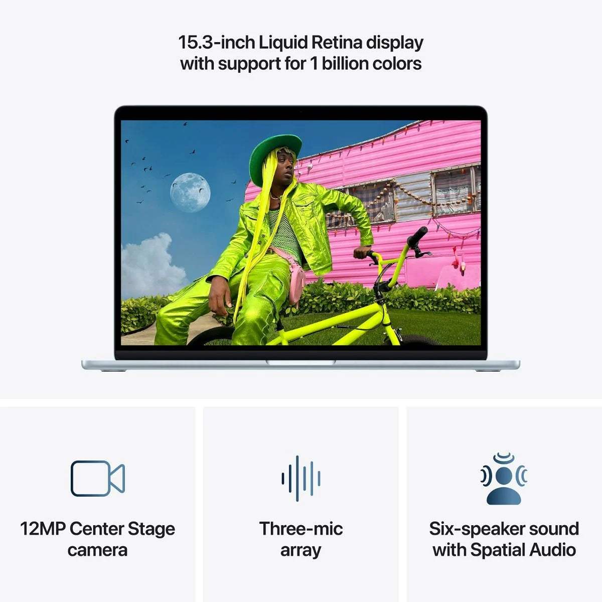 MacBook Air 13-inch | Apple M5 | 10‑core CPU 8‑core GPU | 16GB | 512GB SSD - Sky Blue