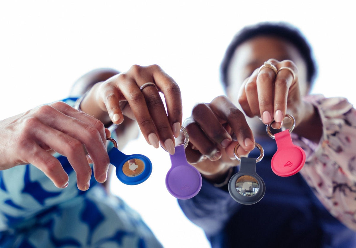 Moov Soft Touch AirTag Keyrings (4 Pack)