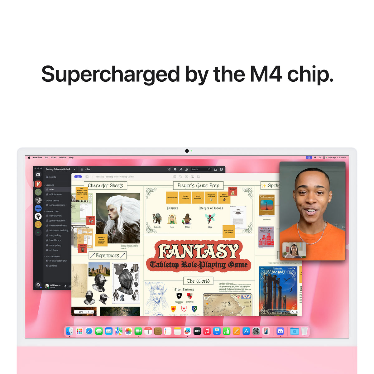 24-inch iMac with Retina 4.5K display: Apple M4 chip with 8‑core CPU and 8‑core GPU, 16GB, 256GB SSD - Pink