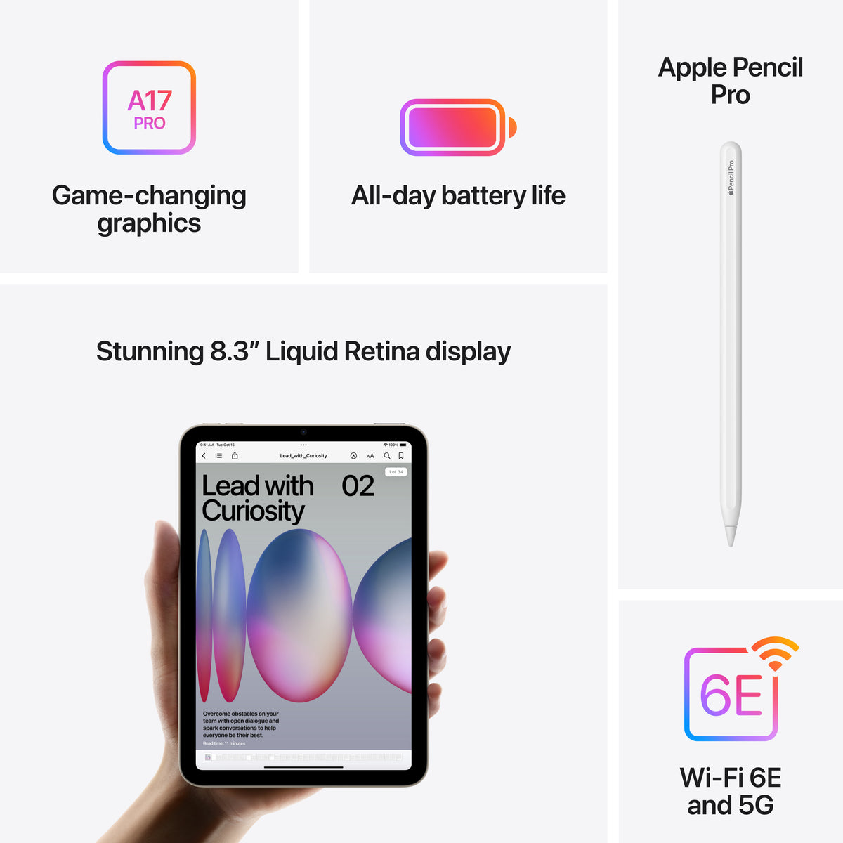 iPad mini Wi-Fi + Cellular 256GB - Starlight