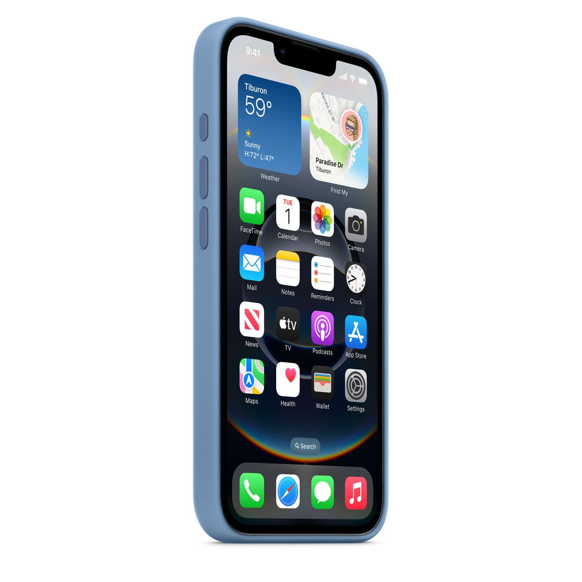 Apple Silicone Case for iPhone 16e - Winter Blue