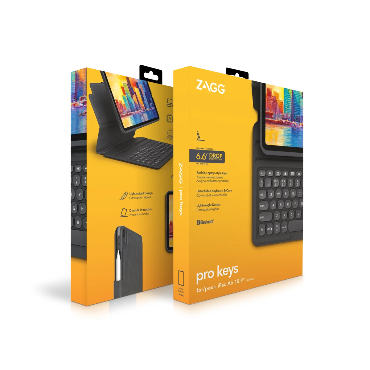 Zagg Wireless Keyboard + Detachable Case for iPad 10th Gen (10.9-inch) - Black/Grey