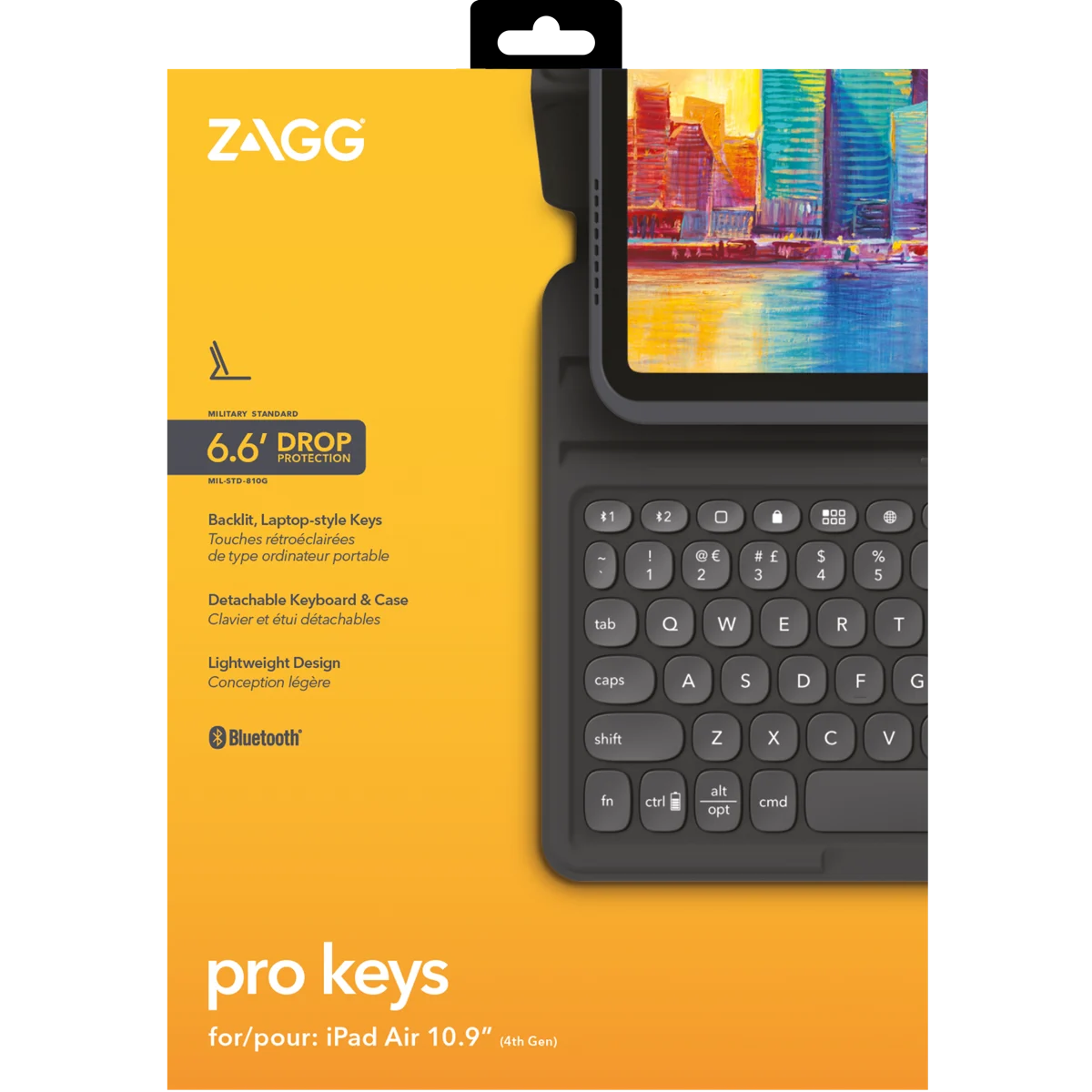 Zagg Wireless Keyboard + Detachable Case for iPad 10th Gen (10.9-inch) - Black/Grey
